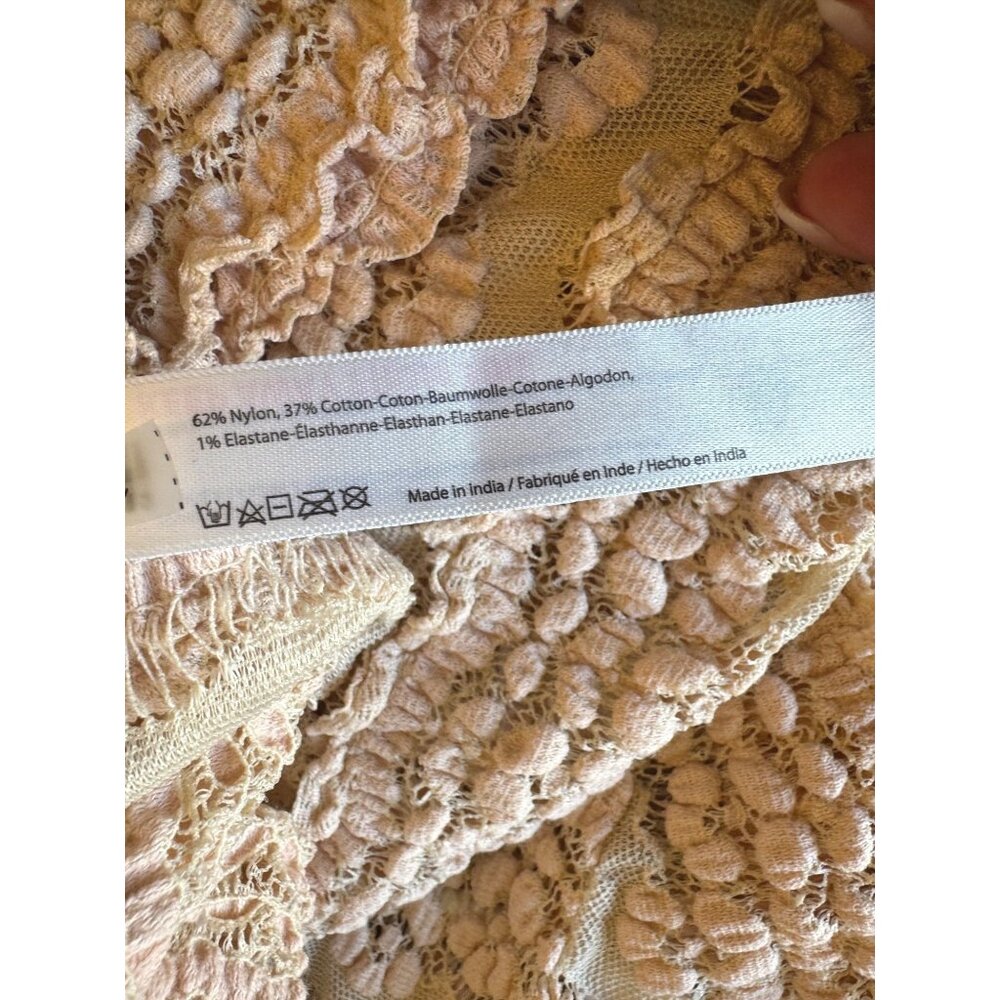 Free People Angelina Lace Size M Stretchy Peach NWOT $68 - Picture 4 of 16